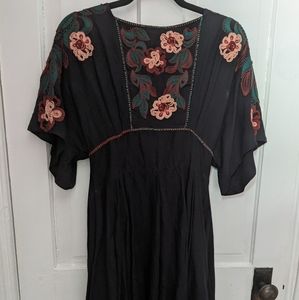 Anthropologie x Feather Bone Priscilla Embroidered Dress